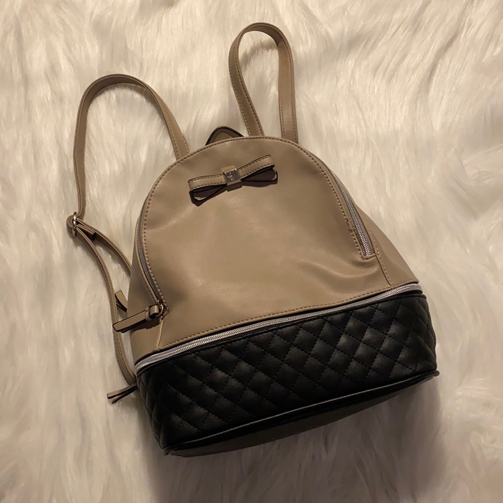 Nine West Tan and Black Bow Purse/Backpack